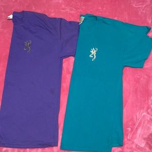 Two Browning Tees Sz L